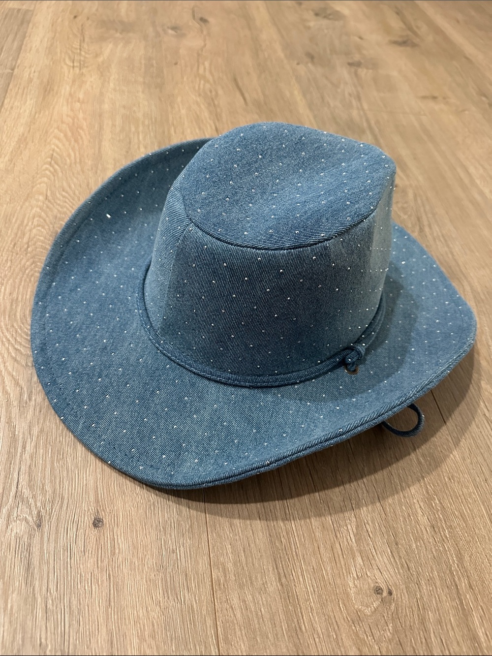 Blue Denim Sparkly Hat